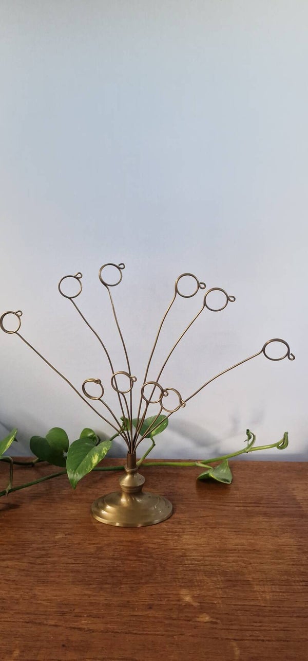 Vintage messing foto/kaarten houder, Art Deco