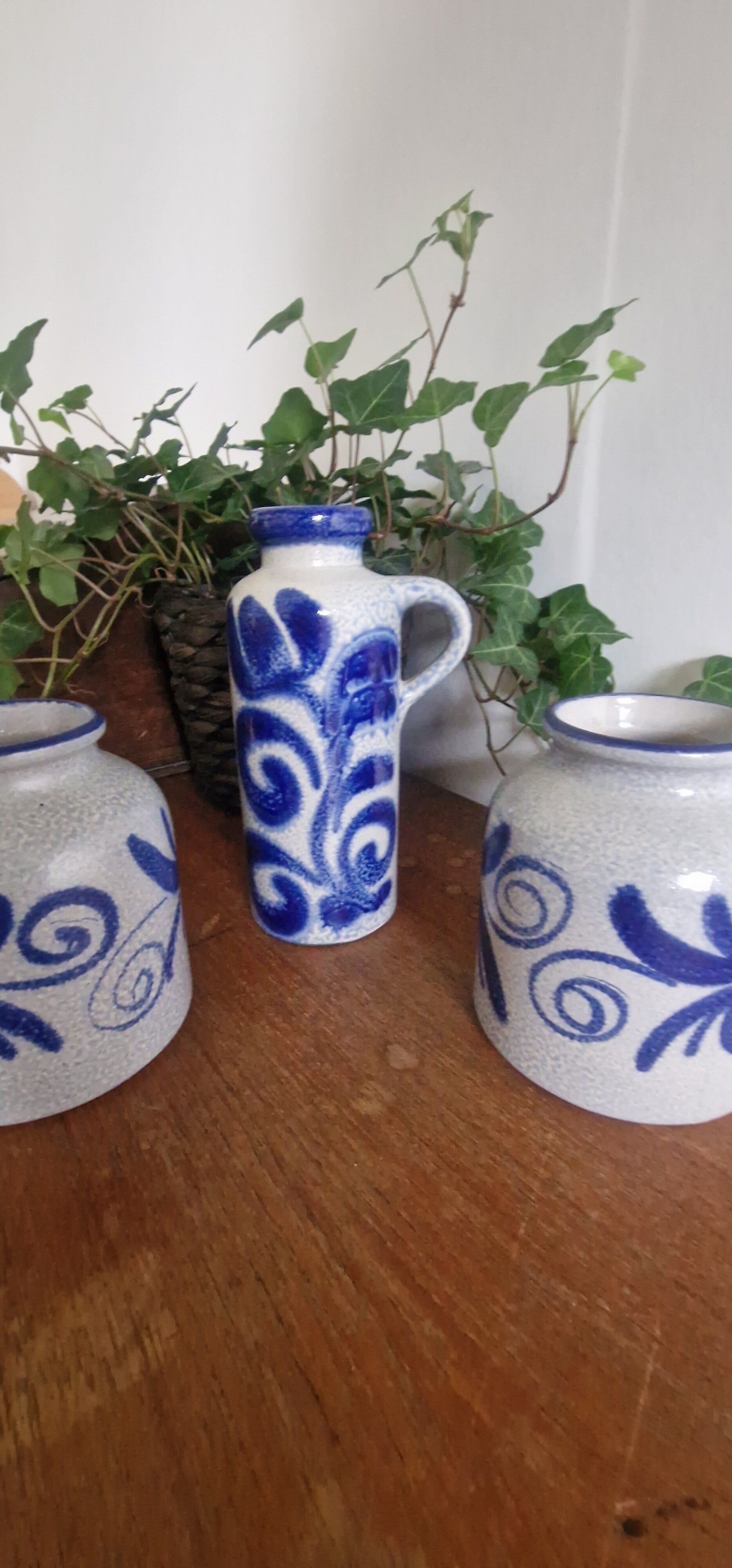 Set van vintage West Germany potjes van Keuls aardewerk