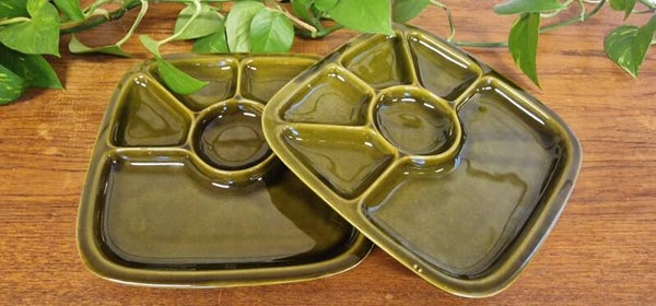 Set vierkante gourmetborden, groen