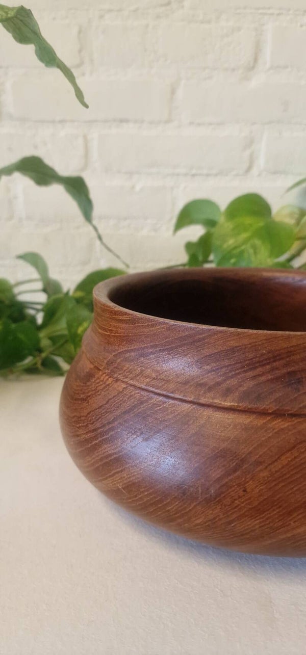 Grote vintage teakhouten schaal /kom
