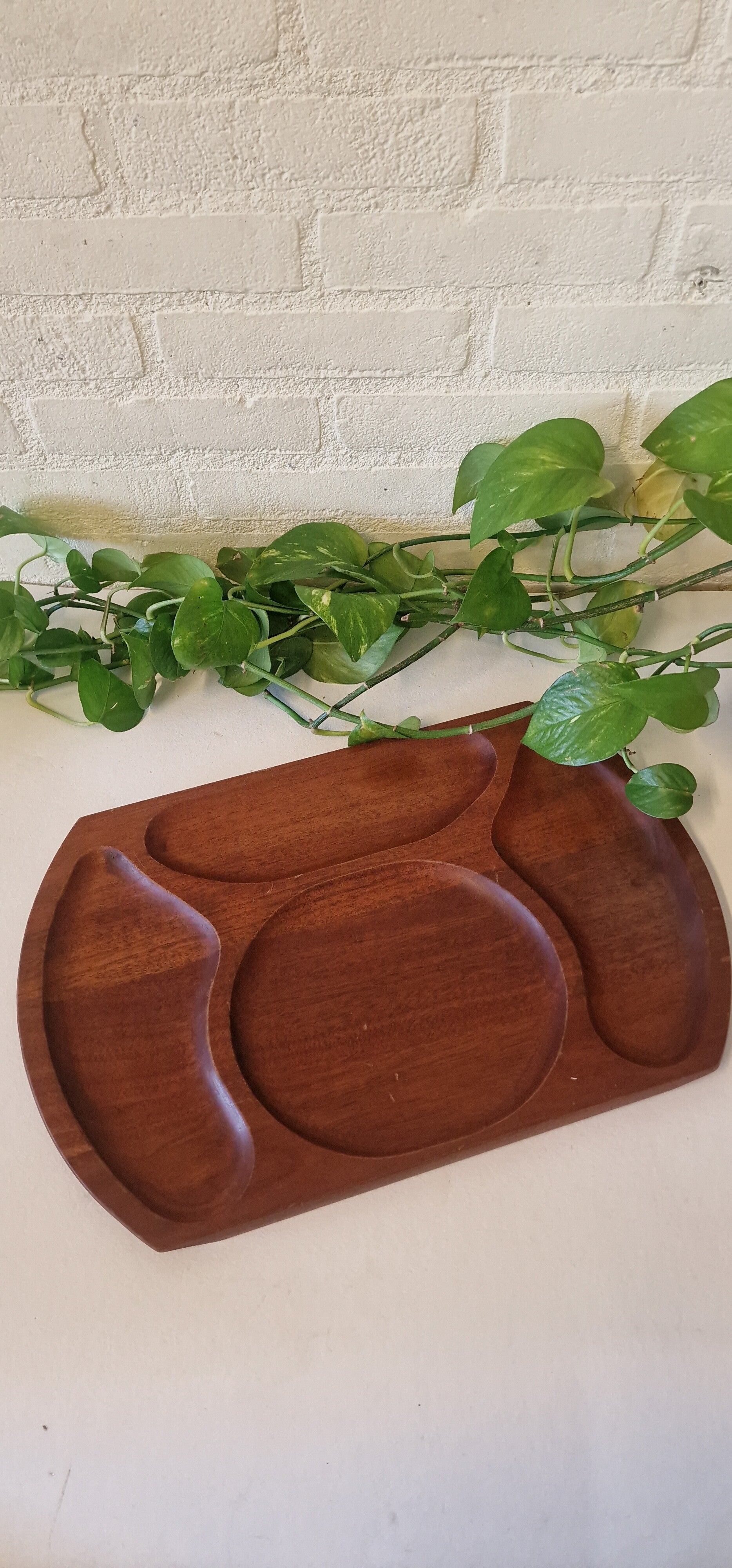 Vintage teak houten tray