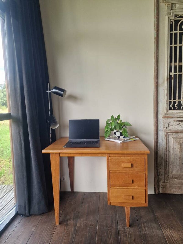 Vintage Eeka Meubelen bureau – Eiken – Jaren 50/60 – Mid-Century Modern