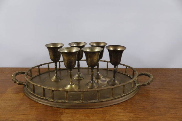 Een set van 6 vintage kelken