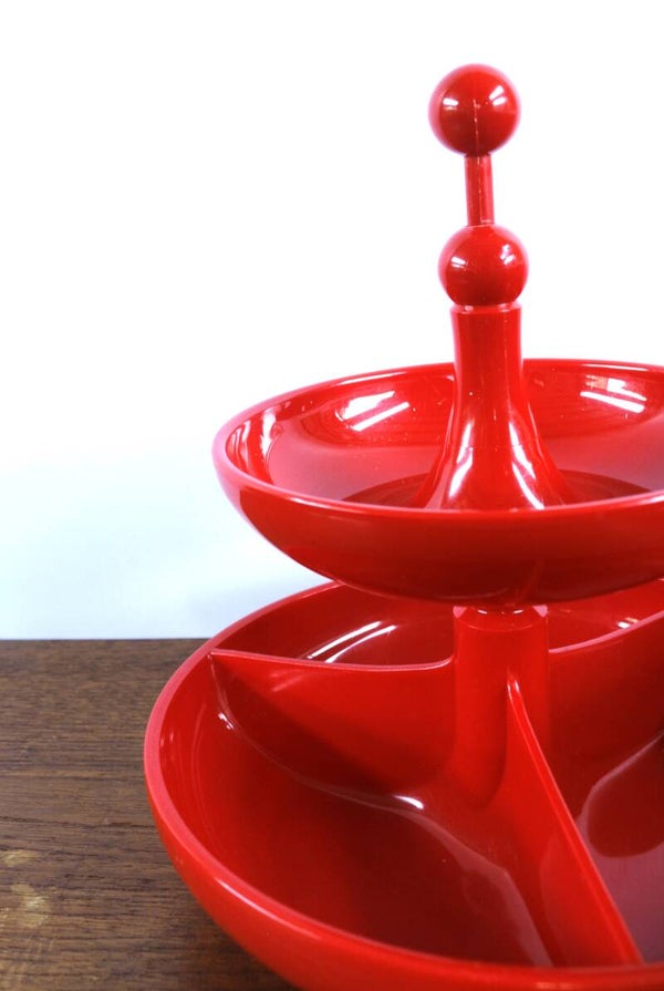 Vintage rode snacktoren van het merk EMSA