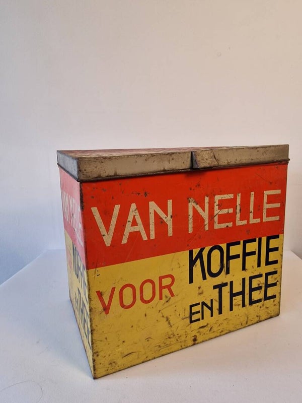 Vintage Industrieel Van Nelle Winkelblik - Koffie & Thee - Jaren '30/'50