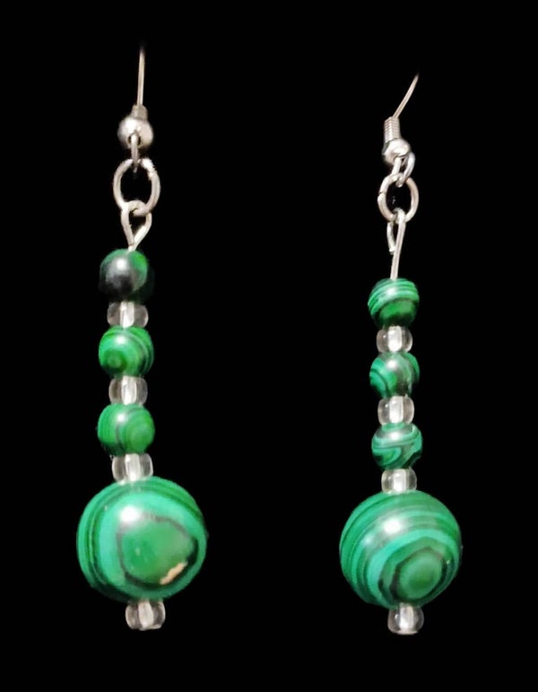 Malanchite earrings
