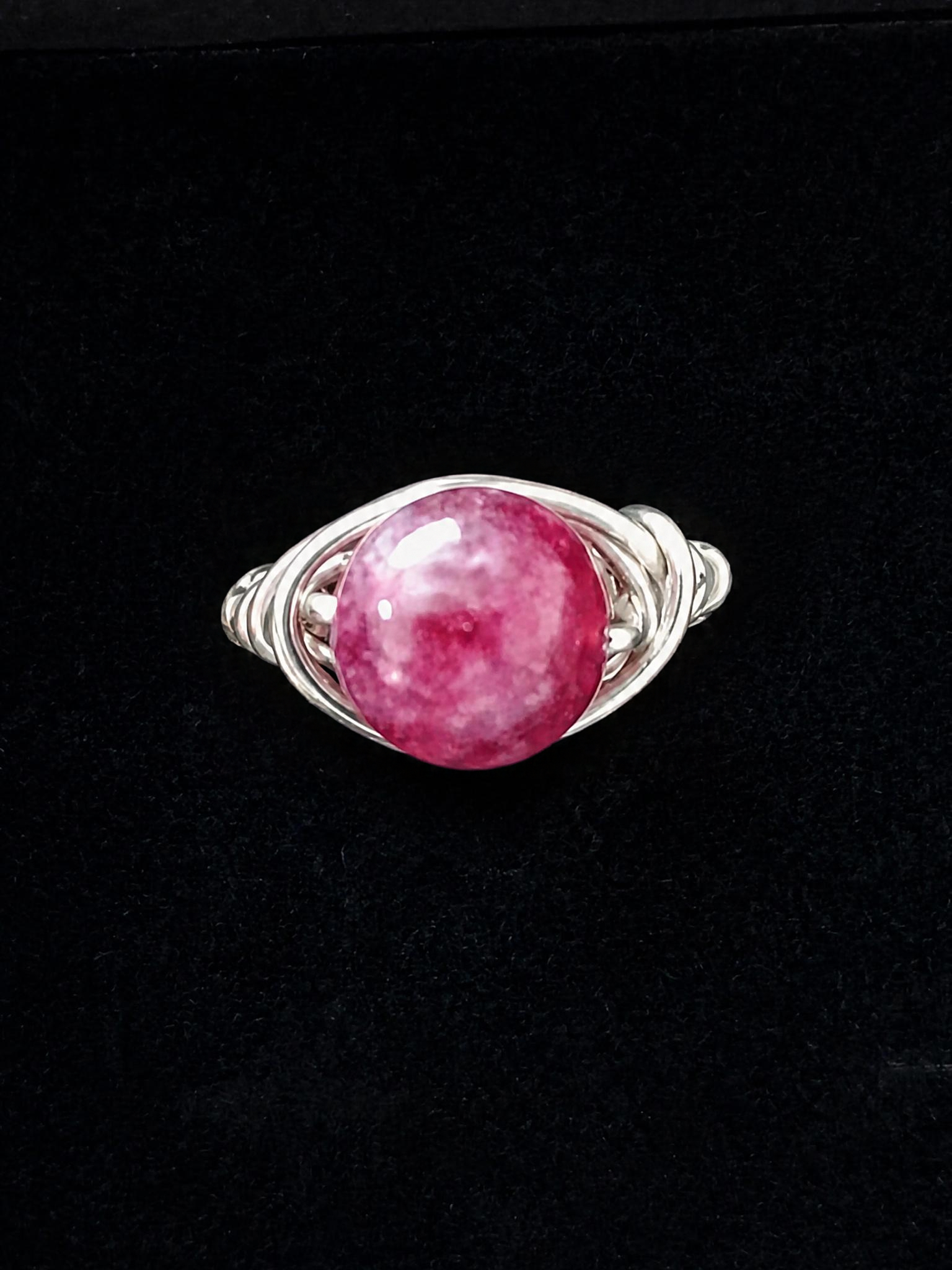 Srawberry Quartz wire wrap ring
