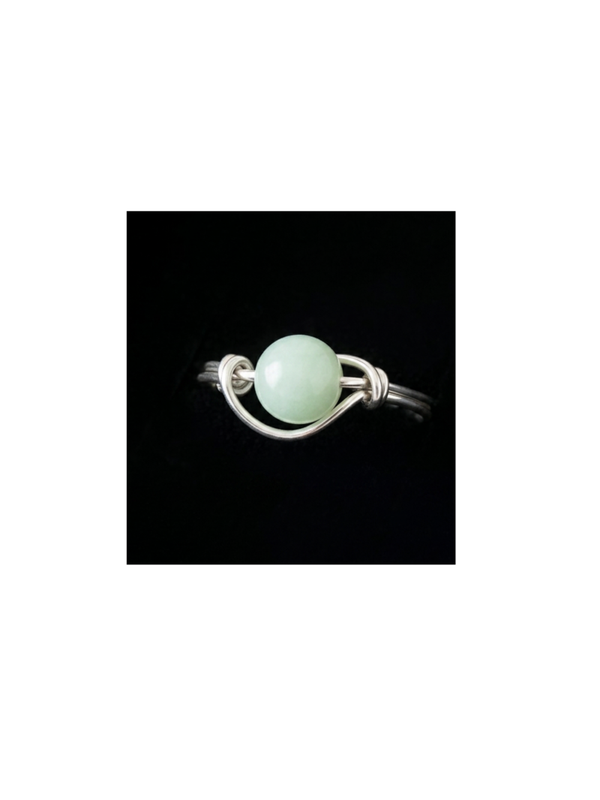 wire wrap ring silver plated over copper