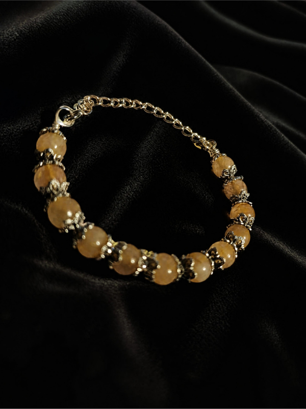 Wire bracelet calcite