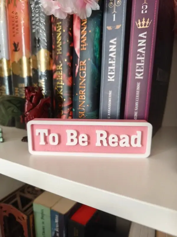 Plaque Décorative To Be Read Rose