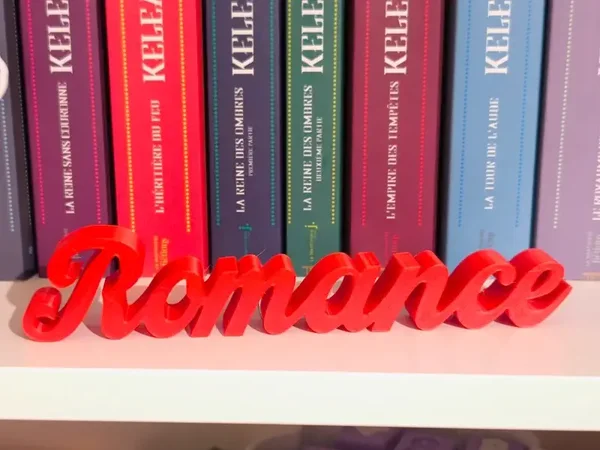 Lettre 3D Romance Rouge