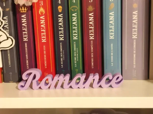 Lettre 3D Romance Mauve