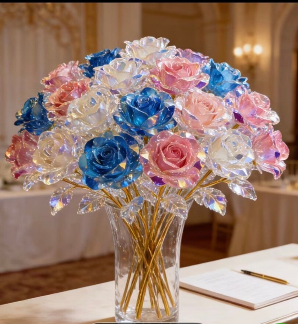 Faux roses  shined