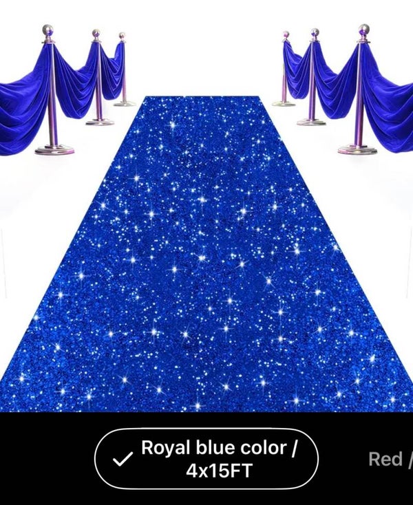 4ft x 15 ft sequin aisle runner