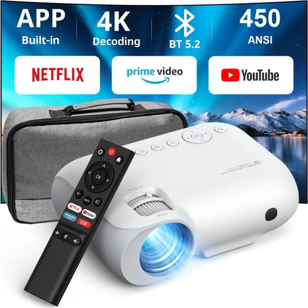 Smart Projector with WiFi and Bluetooth