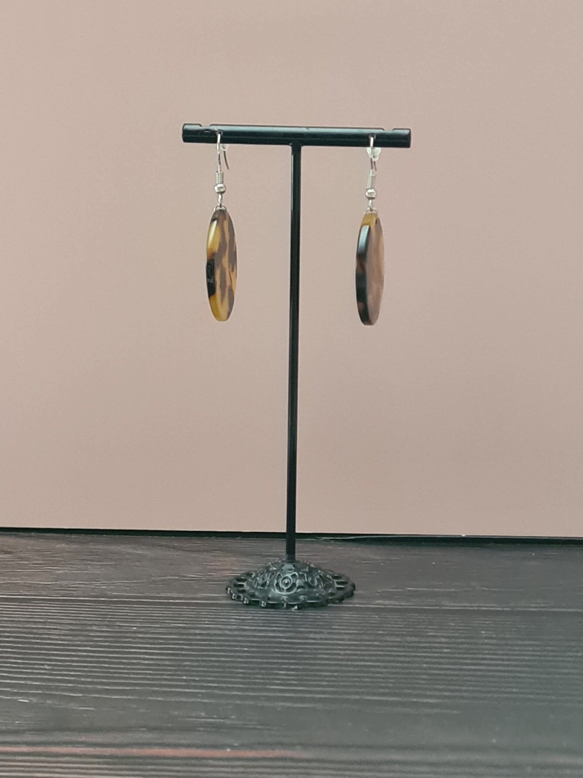 Oorbellen rond- Schildpadlook