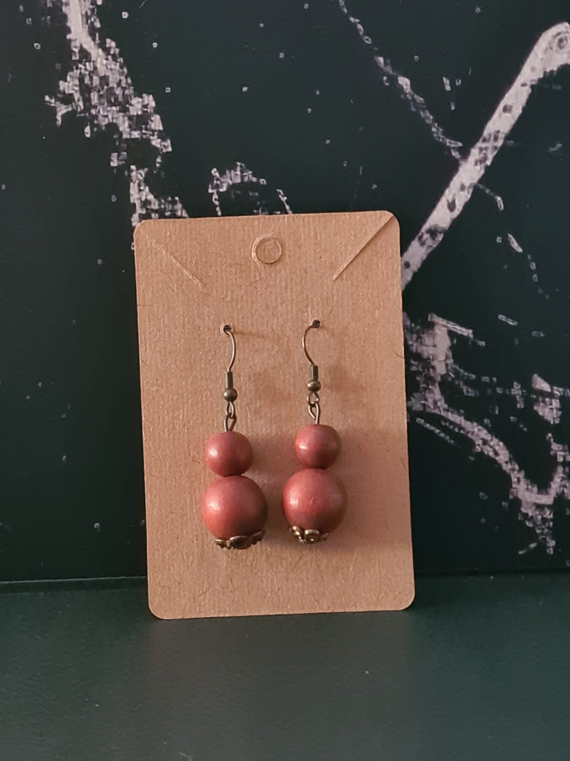 Tijdloos Bruin– Handgemaakte Oorbellen