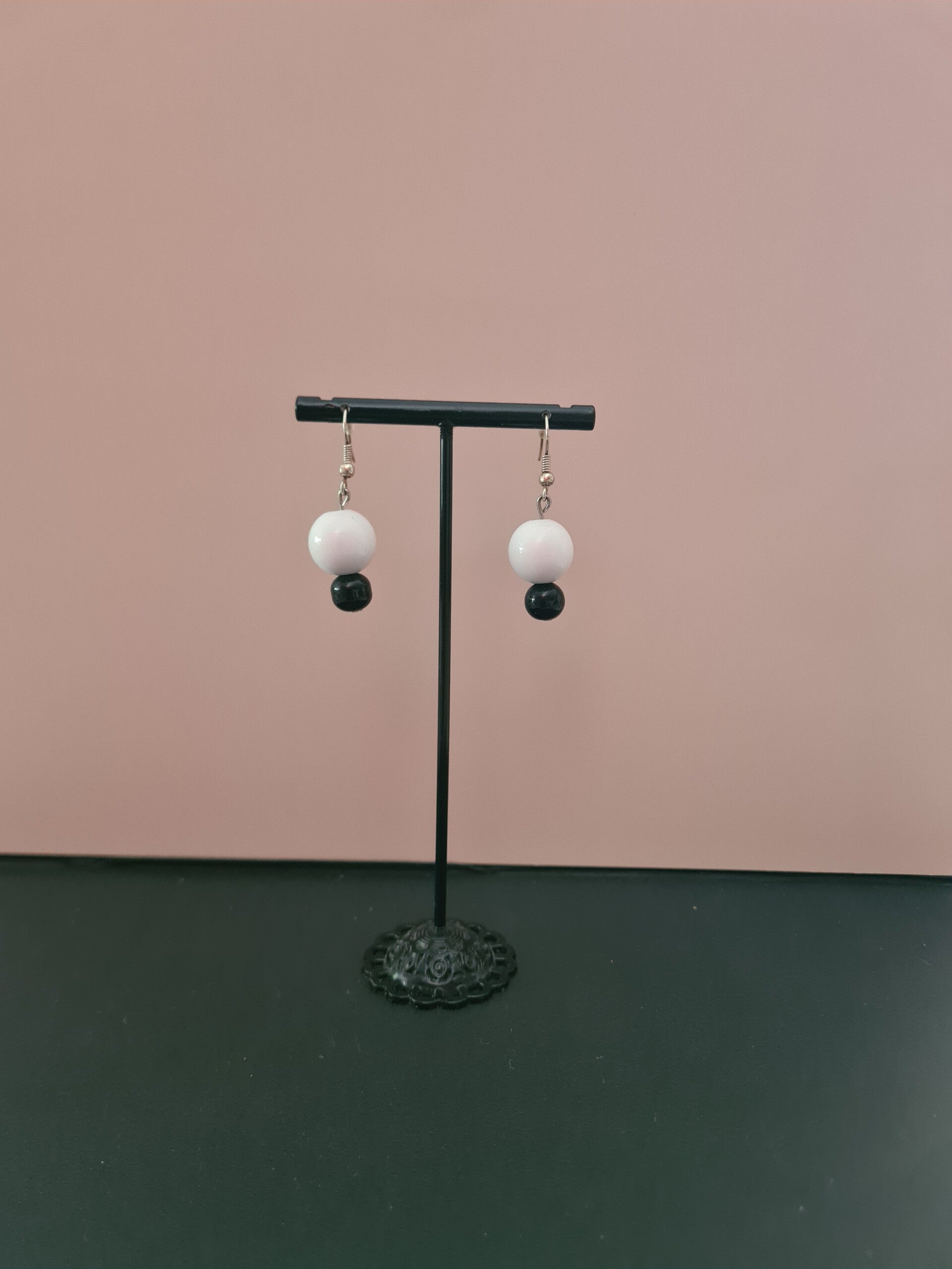 Black & White Duo Oorbellen