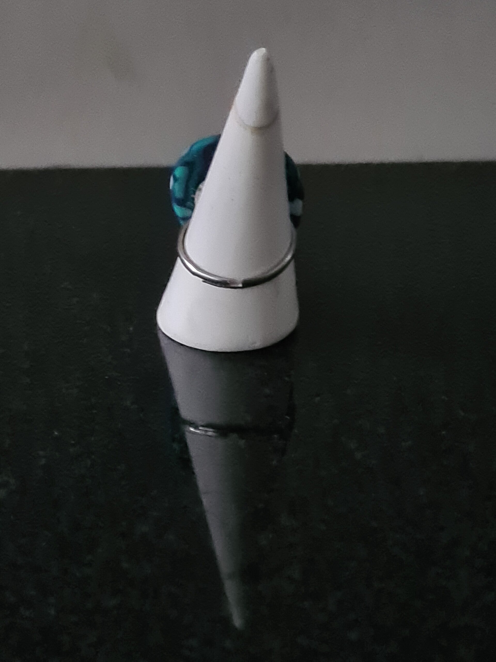 Blauwe Bloemenring – Bohemian Chic