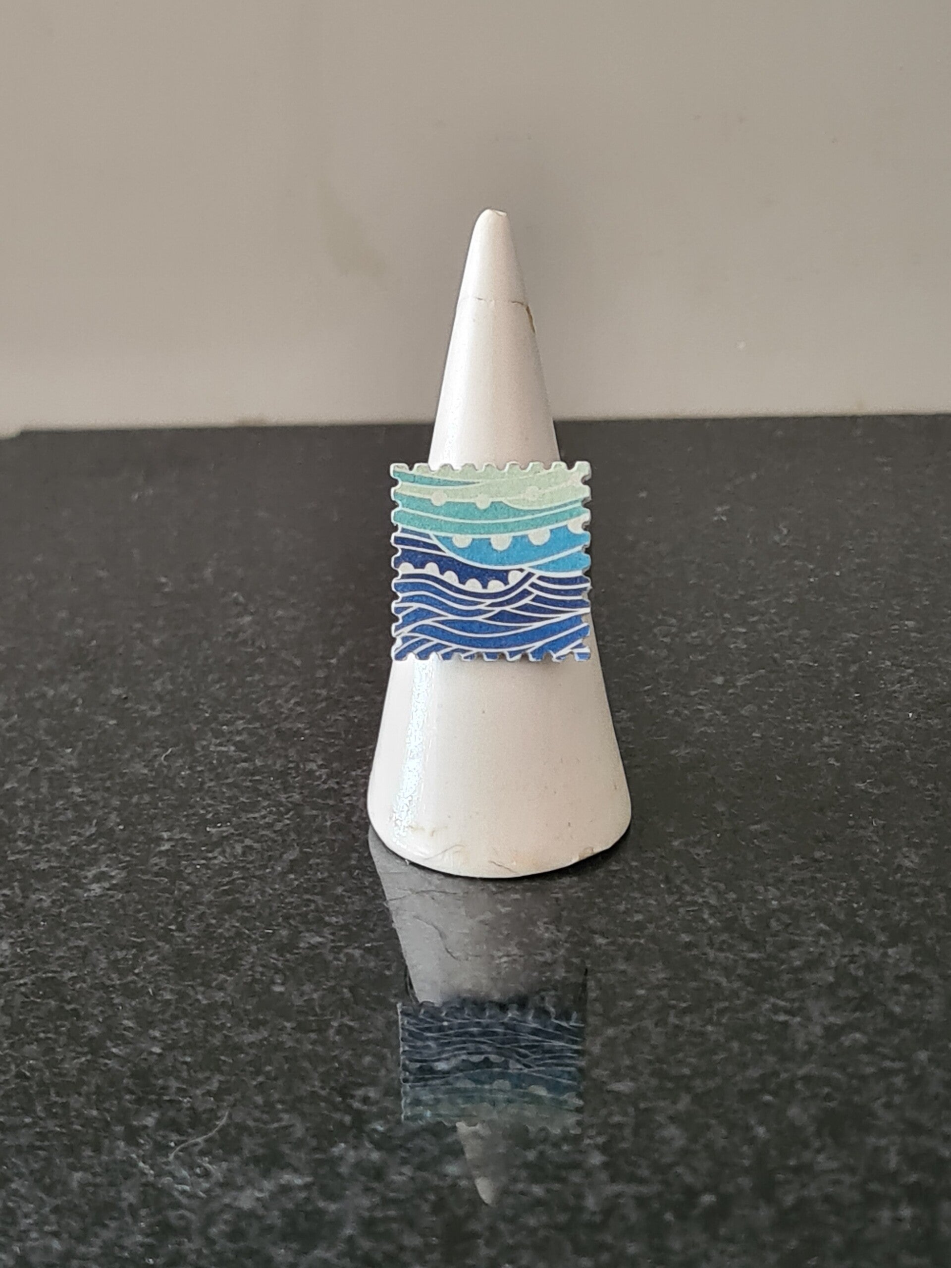 Ocean Waves Statement Ring