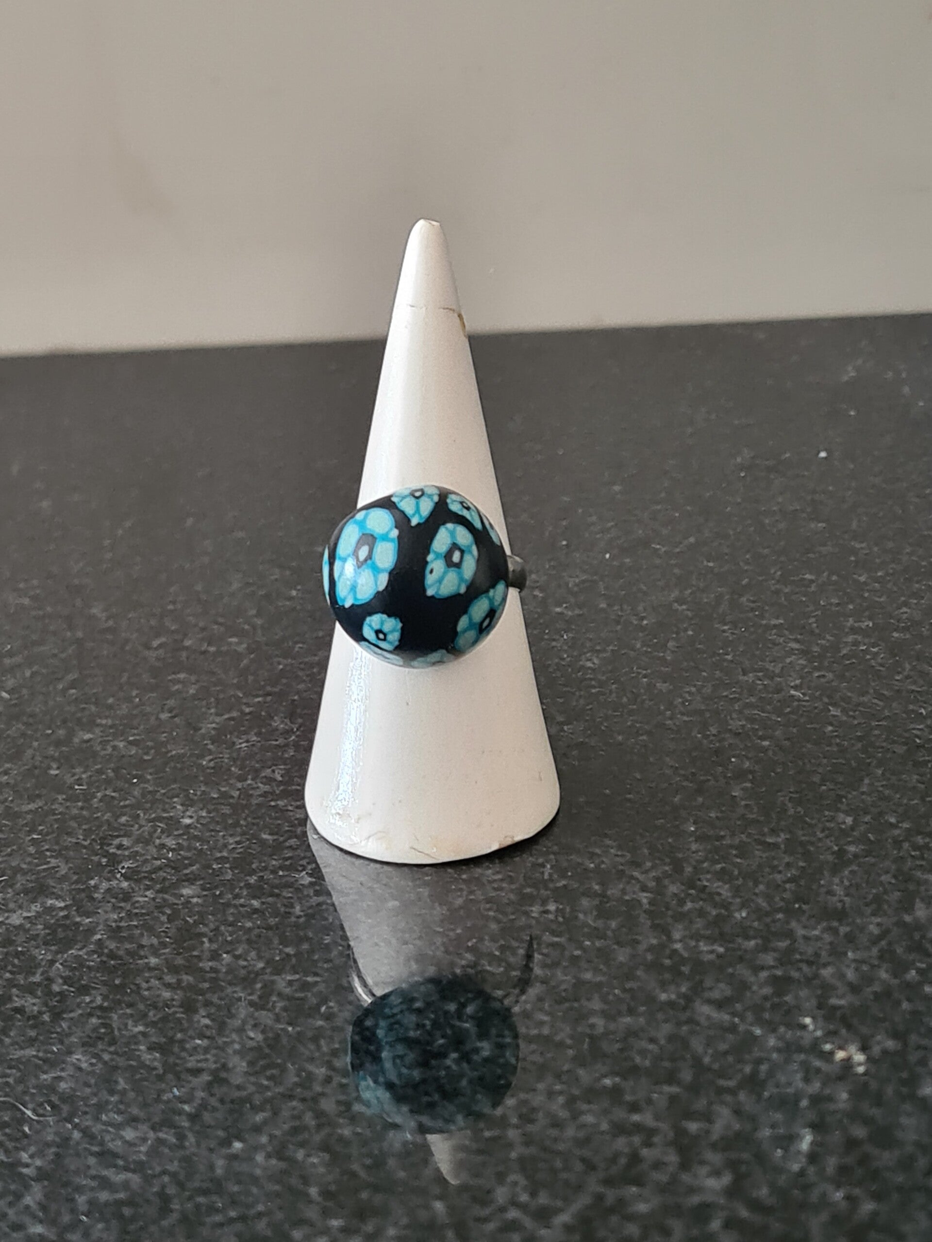 Blue Bloom Statement Ring