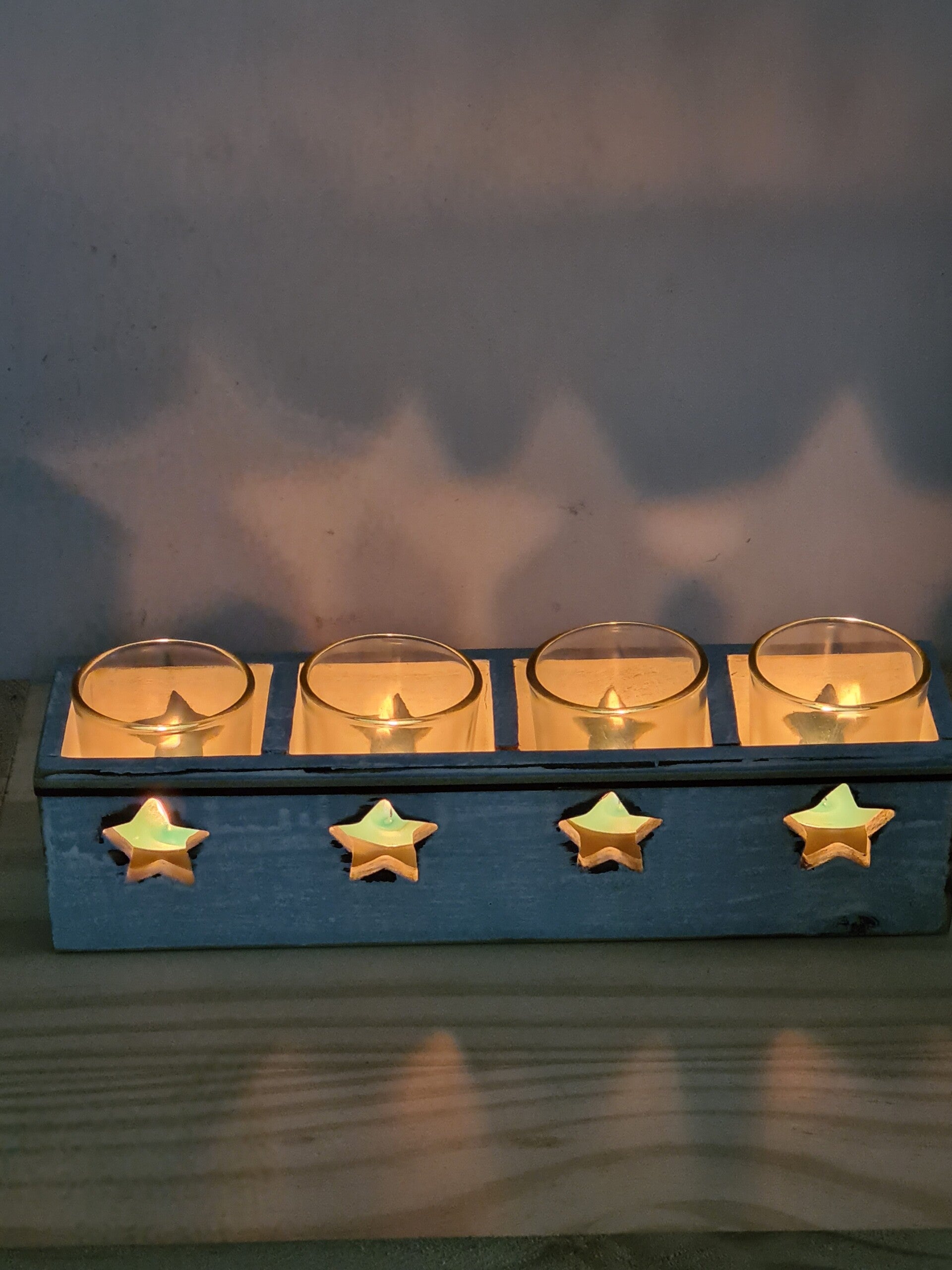 Theelichthouder met 4 gratis kaarsjes ⭐