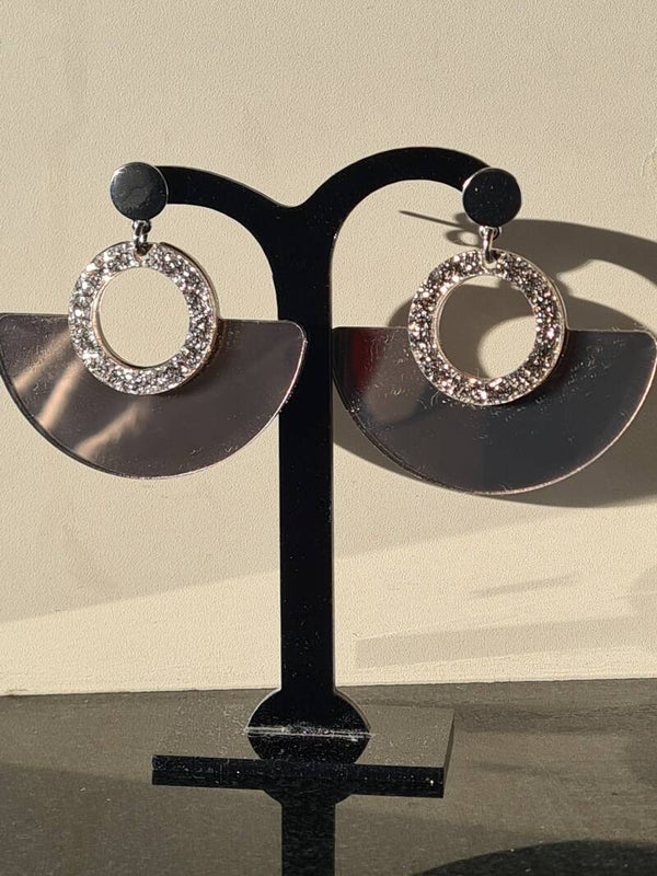 Statement oorbellen – zilver (rhodium & nikkelvrij)