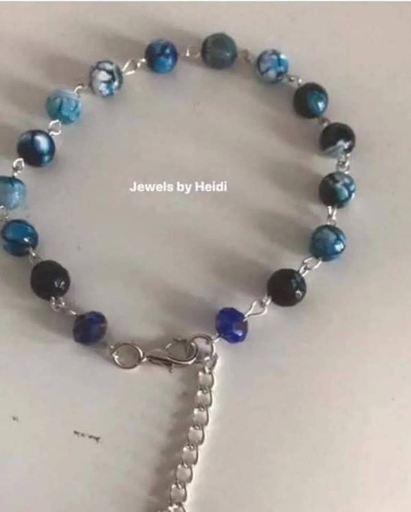 Blue Marble Bracelet