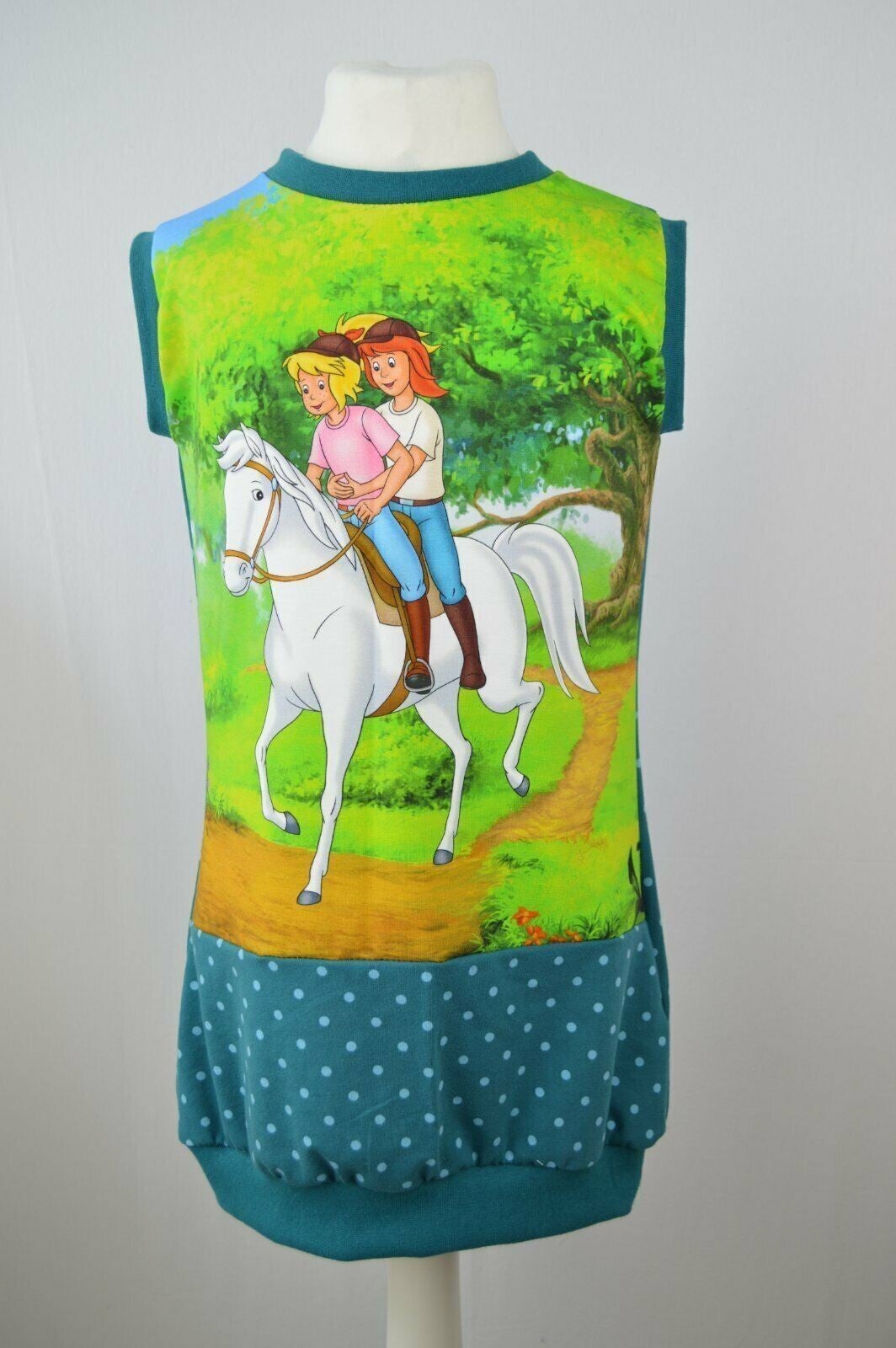 Kleid Bibi und Tina ärmellos - Wunschmotiv