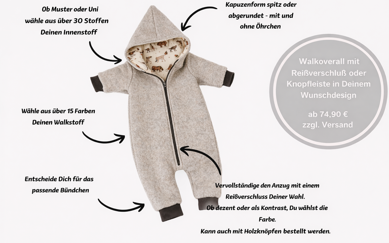 Walkoverall für Kinder von Mirellas Zaubernadel