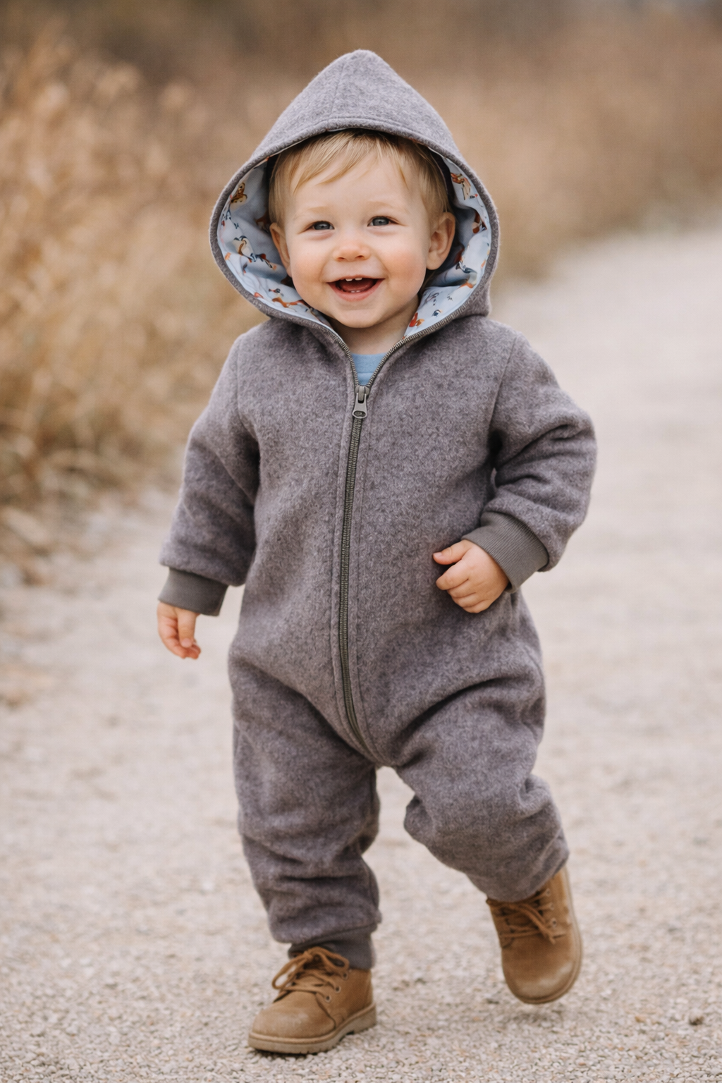 Walkoverall Gr. 86 taupegrau