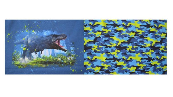 Panel Baumwolljersey T-Rex Camouflage 70x150 cm