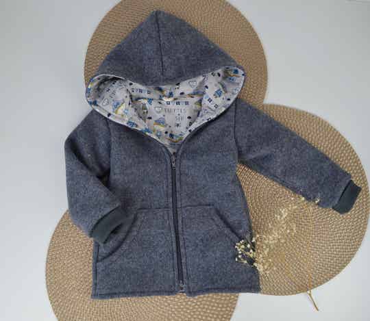 Walkjacke Reißverschluss mit schrägen Taschen - Wunschdesign