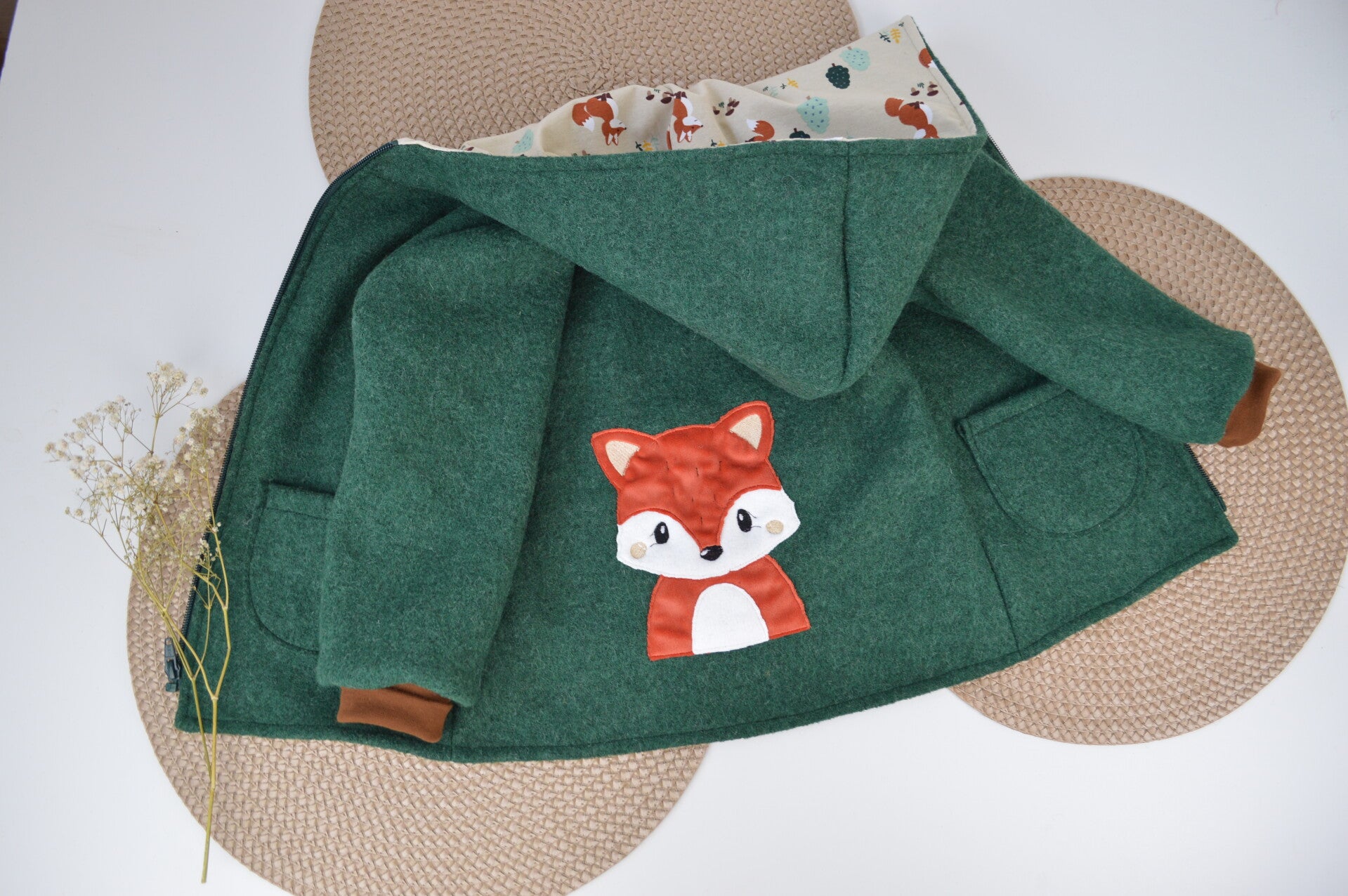 Walkjacke Lycka mit Fuchsapplikation