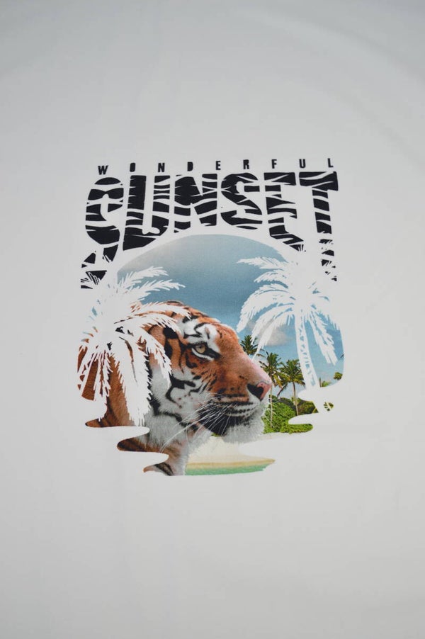 Panel Baumwolljersey Sunset Tiger 70x50 cm