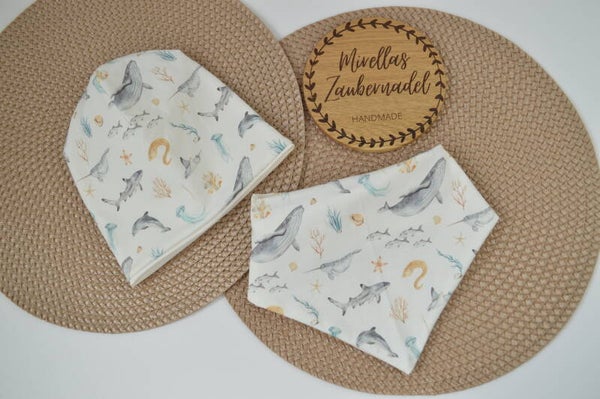Beanie mit Dreieckstuch - Wunschdesign