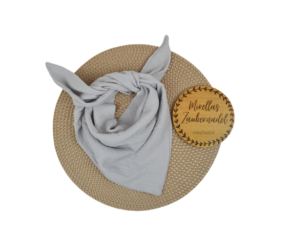 Musselintuch - hellgrau 70x70 cm