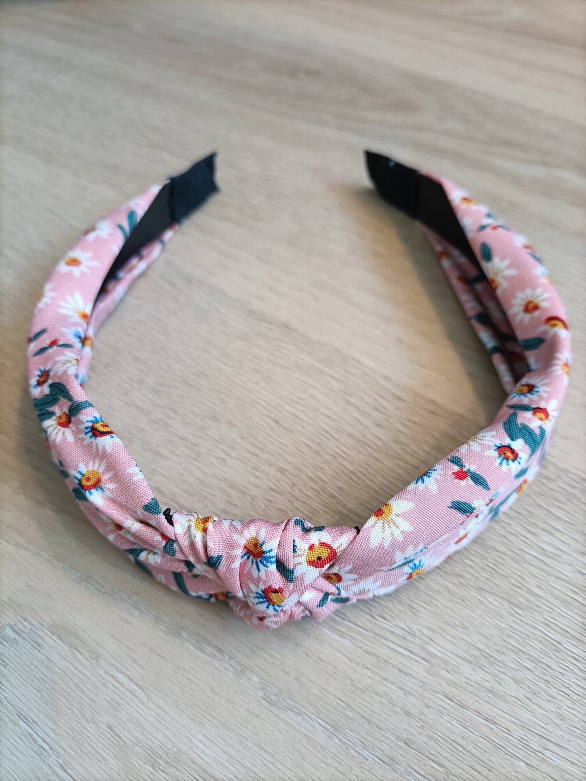 Haarband roze/ bloemenprint