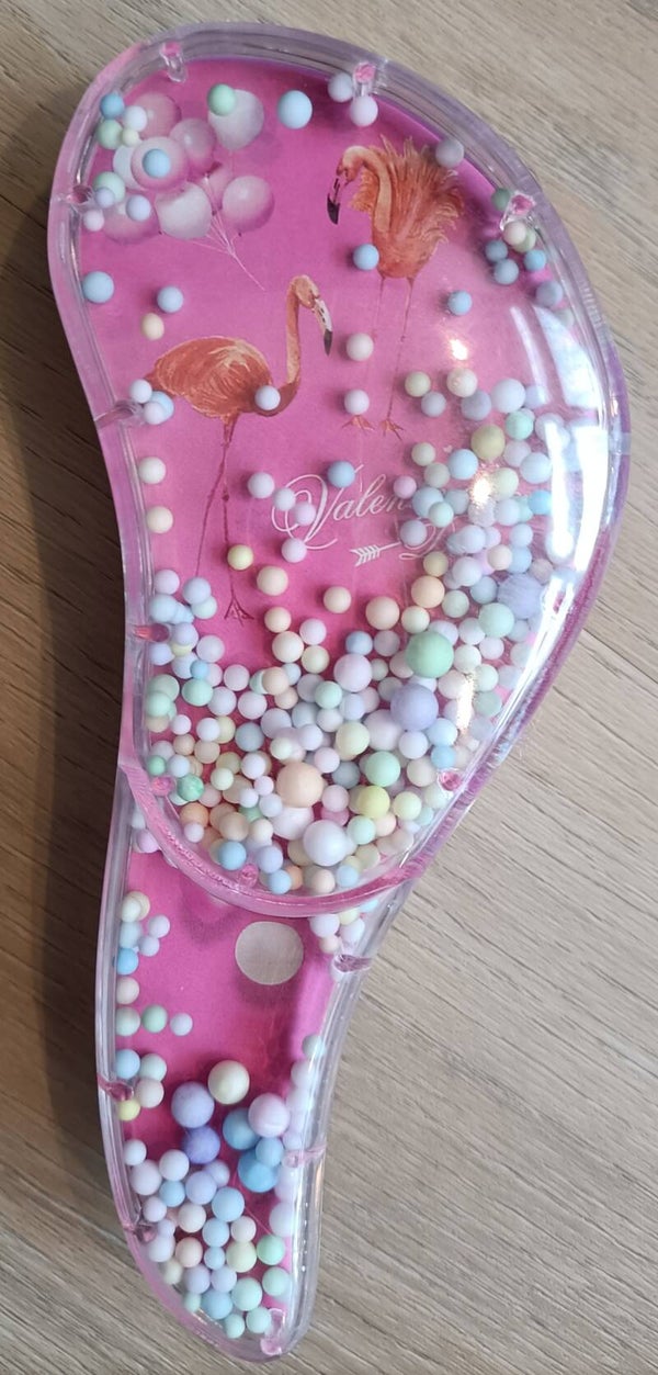 Vrolijke flamingo haarborstel