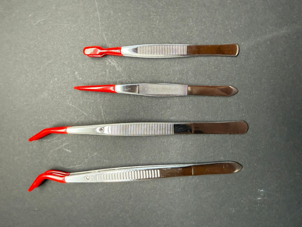 Set 4 Pinzetten mit Gummibeschichtung