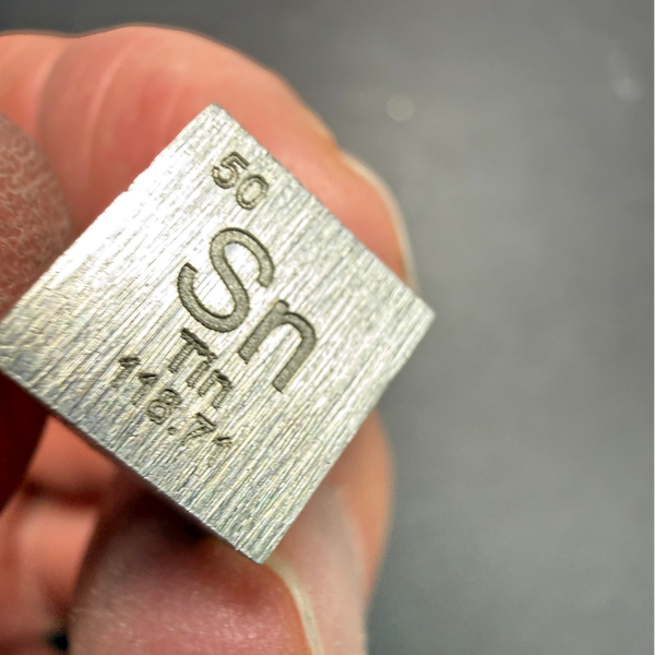 Elementwürfel Zinn 1 x 1 x 1 cm