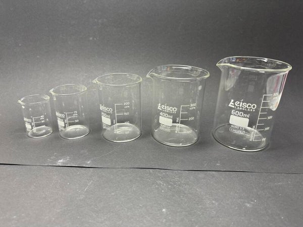 Becherglas Set 50, 100, 350, 400, 600 ml