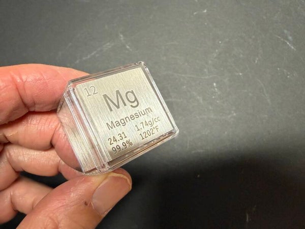 Elementwürfel Magnesium 1 x 1 x 1 Zoll