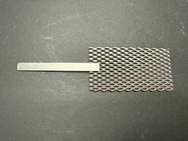 Platinierte Titan Gitterelektrode 5,5 x 10 cm mit Griff