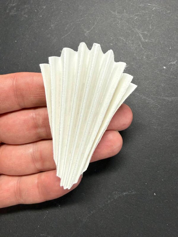 Faltenfilter, mittlere Filtrationsrate