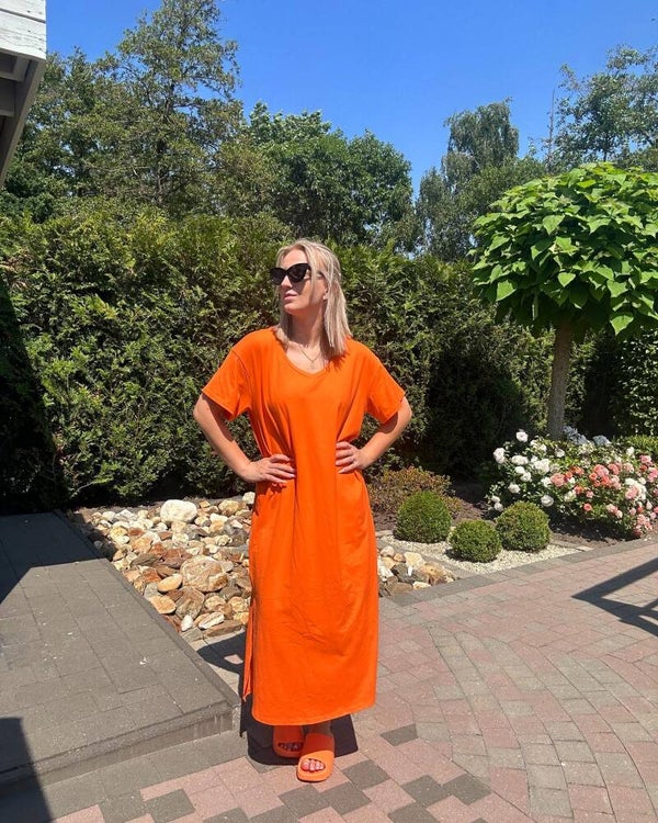 T shirt dress - oranje