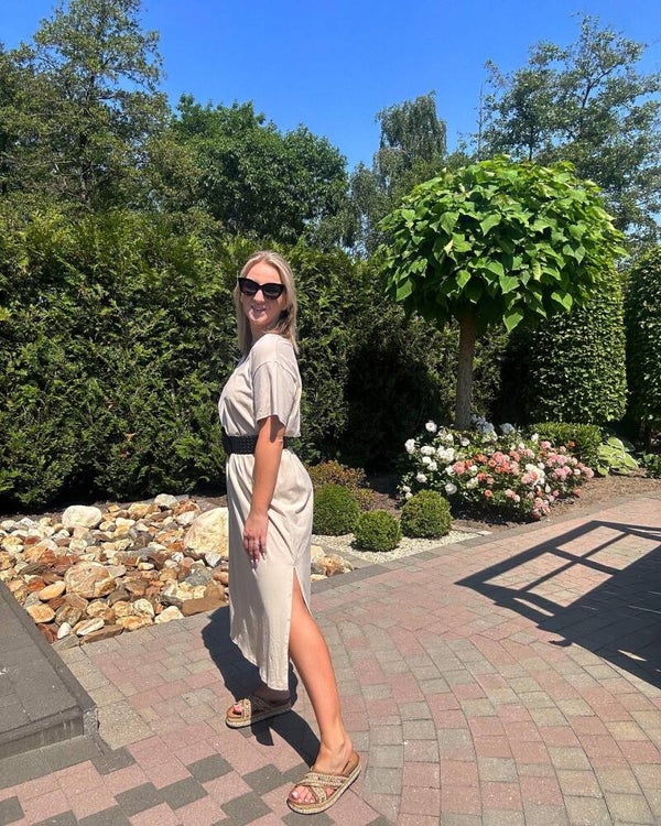 T shirt dress - beige