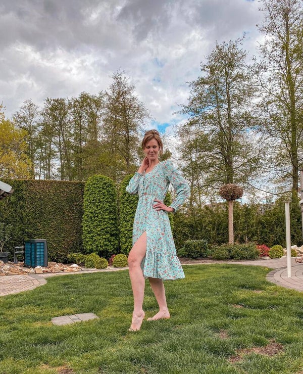 Bloemen Jurk - Mint Groen