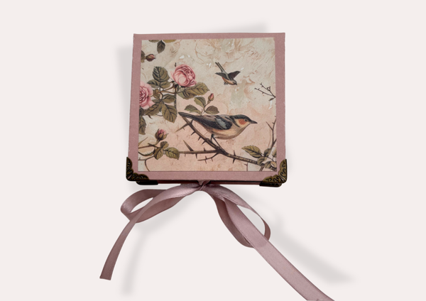 Reflectiekaarten in luxe doosje - Romantische vogel