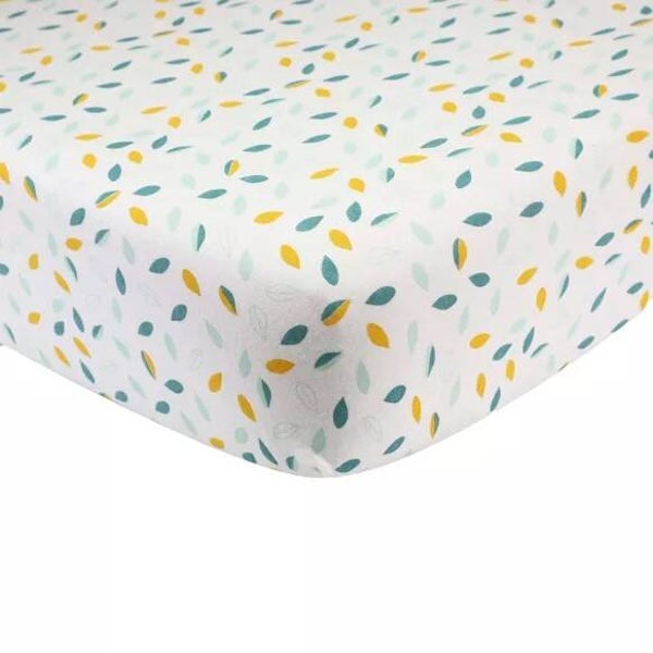 DRAP HOUSSE FEUILLES MULTICOLORE
